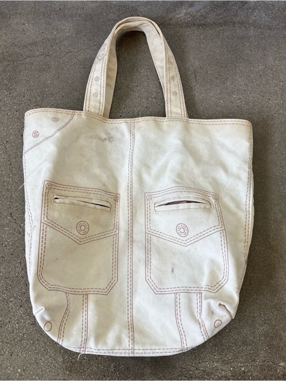 Vintage Gap canvas Tote Bag in Cream